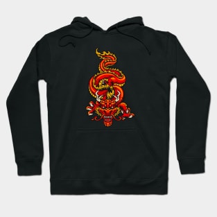 Retro Japanese Dragon Hoodie